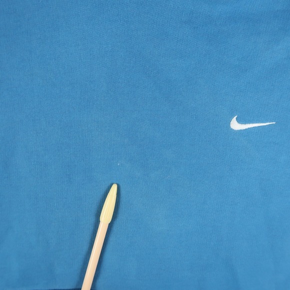Vintage Y2K Nike Gray Tag Blue Hoodie Size L Large Mini Swoosh Thrashed - Picture 3 of 16